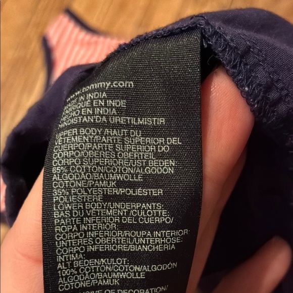 Tommy Hilfiger Striped Coral and Navy Dress Set - Picture 9 of 9